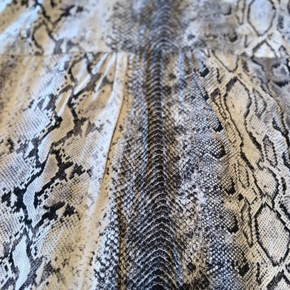 Joie Silk Snake Print Sheath Dress – Black/Grey, Size S, Snap Belt - Picture 7 of 7